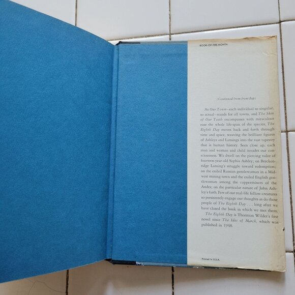 Thornton Wilder The Eighth Day First Edition Hardcover Book DJ 1967 Novel - Picture 7 of 12